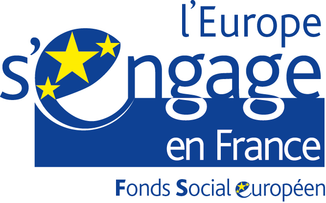 logo l'europe s'engage en france, fonds social européen